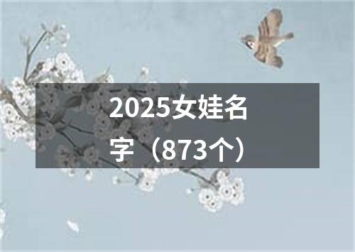 2025女娃名字(873个)