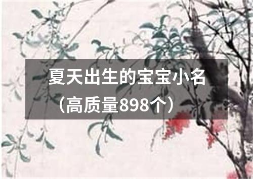 夏天出生的宝宝小名（高质量898个）