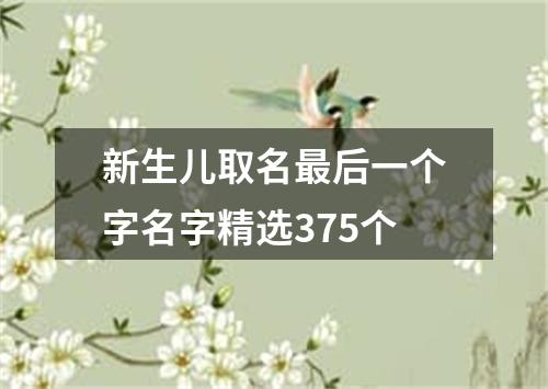 新生儿取名最后一个字名字精选375个
