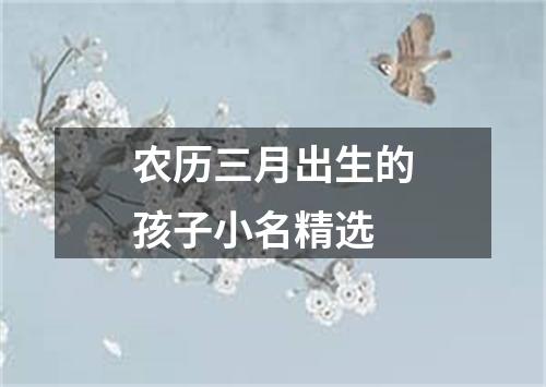 农历三月出生的孩子小名精选