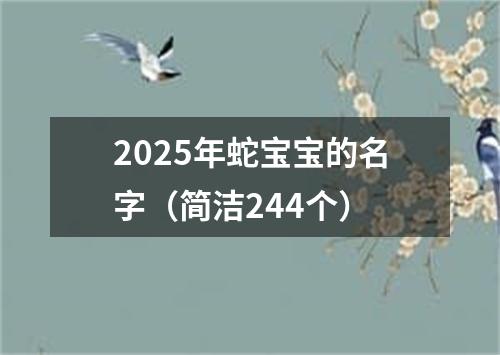 2025年蛇宝宝的名字(简洁244个)