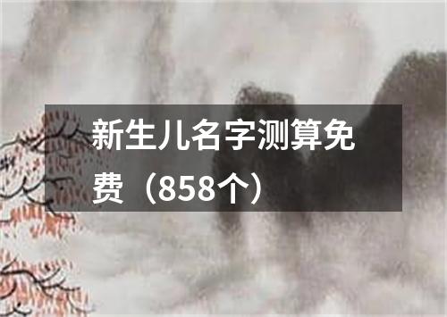 新生儿名字测算免费（858个）