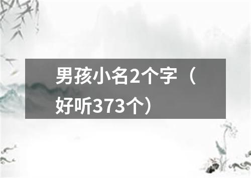 男孩小名2个字（好听373个）
