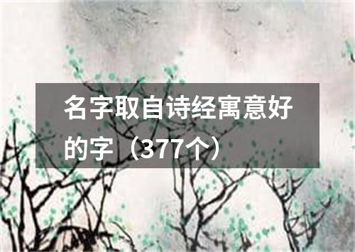 名字取自诗经寓意好的字（377个）
