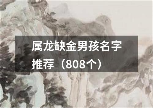 属龙缺金男孩名字推荐（808个）