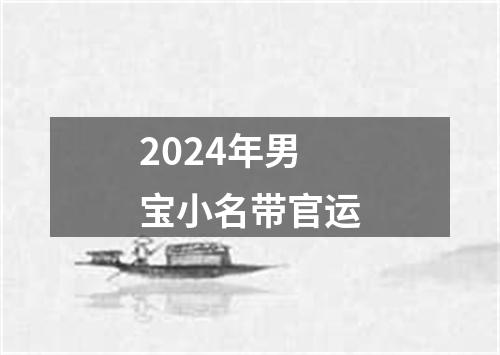 2024年男宝小名带官运