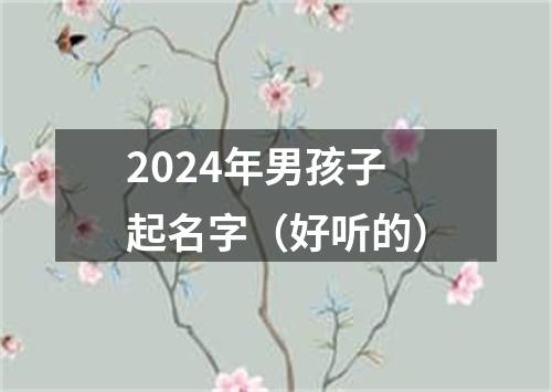 2024年男孩子起名字(好听的)