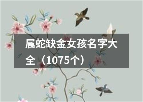 属蛇缺金女孩名字大全（1075个）