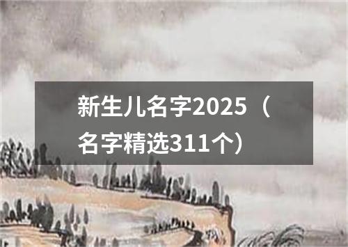 新生儿名字2025（名字精选311个）