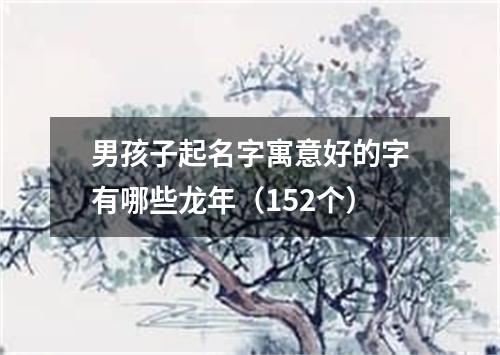 男孩子起名字寓意好的字有哪些龙年（152个）