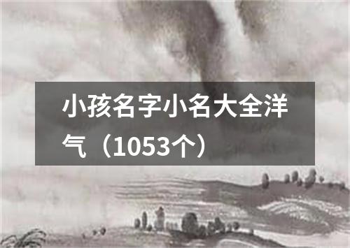 小孩名字小名大全洋气（1053个）