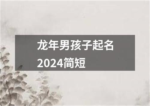 龙年男孩子起名2024简短