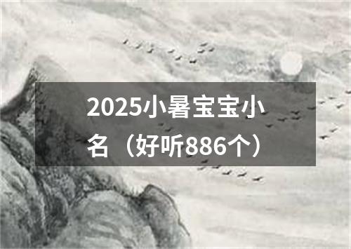 2025小暑宝宝小名（好听886个）