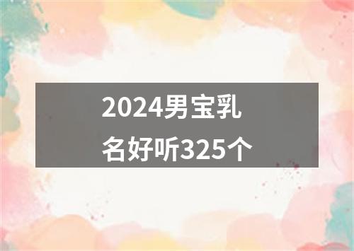 2024男宝乳名好听325个
