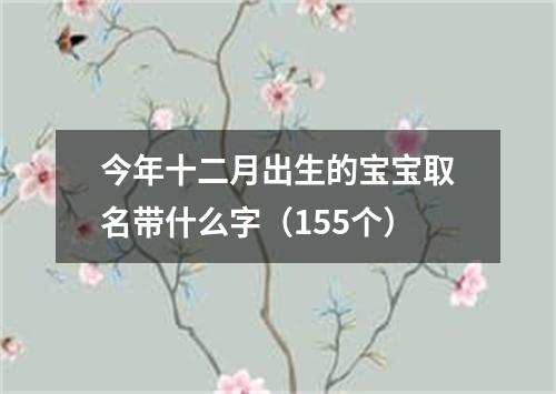 今年十二月出生的宝宝取名带什么字（155个）