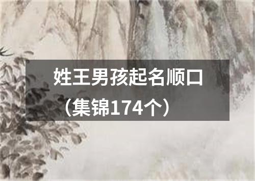 姓王男孩起名顺口（集锦174个）