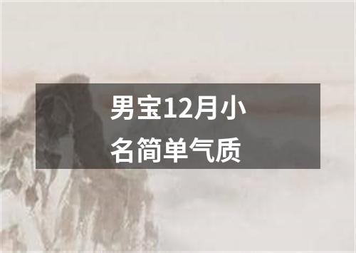 男宝12月小名简单气质