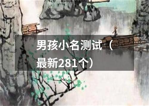 男孩小名测试（最新281个）