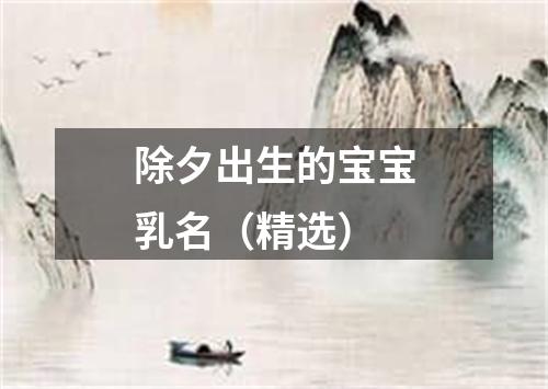 除夕出生的宝宝乳名（精选）