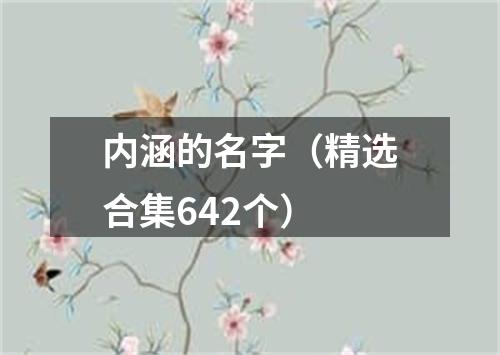 内涵的名字(精选合集642个)