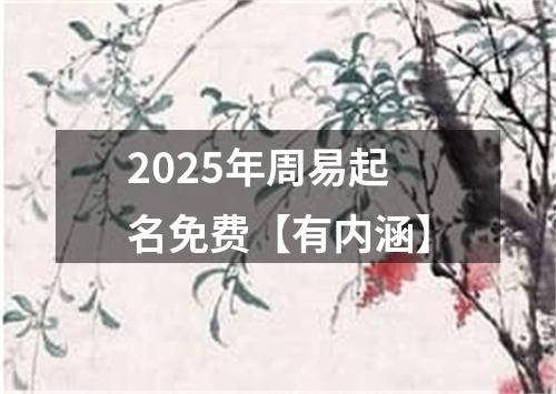 2025年周易起名免费【有内涵】