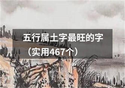 五行属土字最旺的字(实用467个)