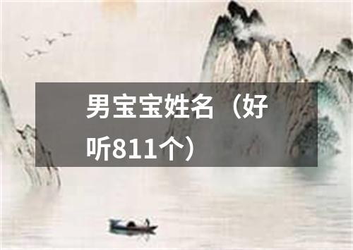 男宝宝姓名（好听811个）