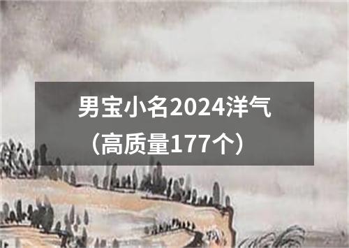 男宝小名2024洋气(高质量177个)