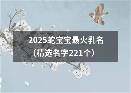 2025蛇宝宝最火乳名(精选名字221个)