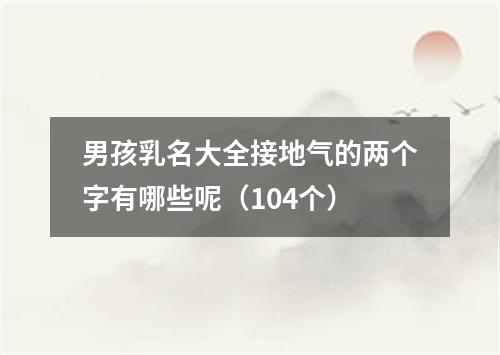 男孩乳名大全接地气的两个字有哪些呢（104个）