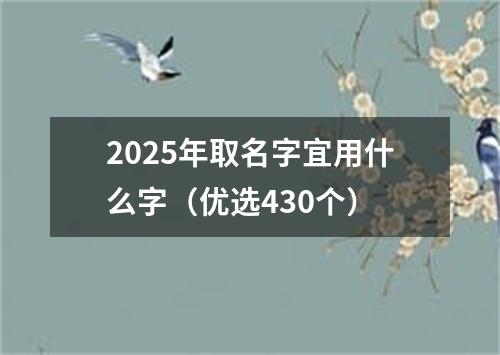 2025年取名字宜用什么字（优选430个）