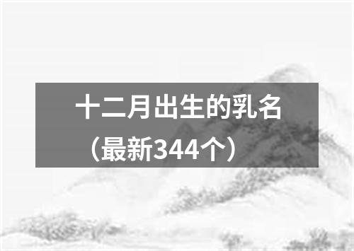 十二月出生的乳名(最新344个)