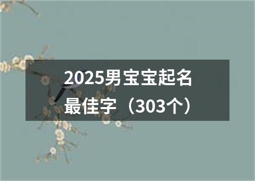 2025男宝宝起名最佳字(303个)