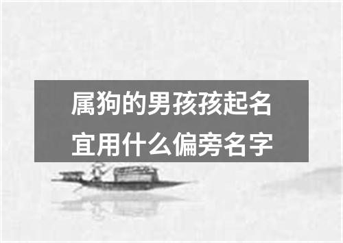 属狗的男孩孩起名宜用什么偏旁名字