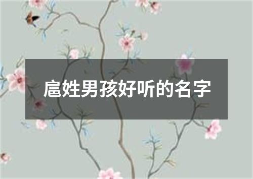 扈姓男孩好听的名字