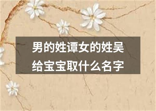 男的姓谭女的姓吴给宝宝取什么名字
