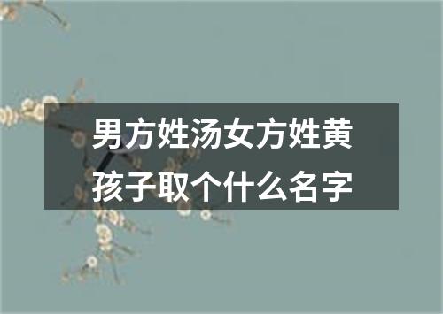 男方姓汤女方姓黄孩子取个什么名字