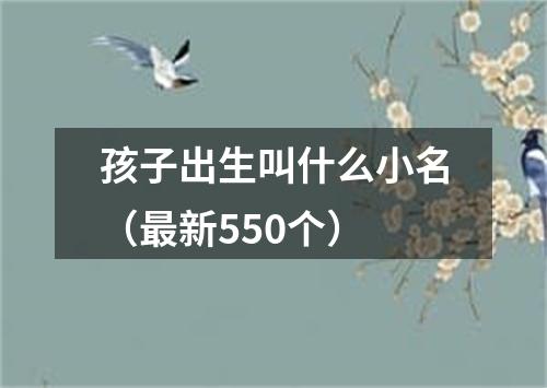 孩子出生叫什么小名(最新550个)
