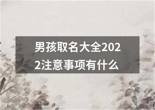 男孩取名大全2022注意事项有什么