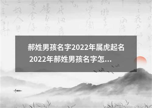 郝姓男孩名字2022年属虎起名 2022年郝姓男孩名字怎么起