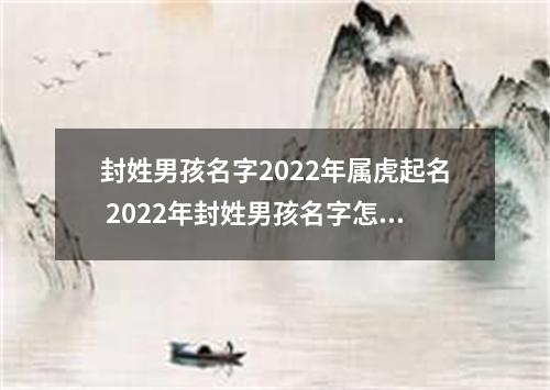 封姓男孩名字2022年属虎起名 2022年封姓男孩名字怎么起