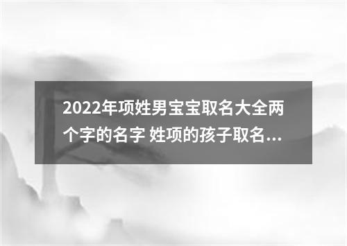 2022年项姓男宝宝取名大全两个字的名字 姓项的孩子取名男