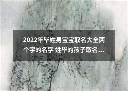 2022年毕姓男宝宝取名大全两个字的名字 姓毕的孩子取名男