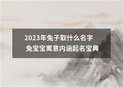 2023年兔子取什么名字 兔宝宝寓意内涵起名宝典