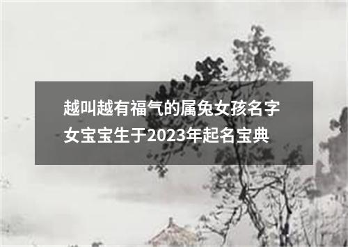 越叫越有福气的属兔女孩名字 女宝宝生于2023年起名宝典