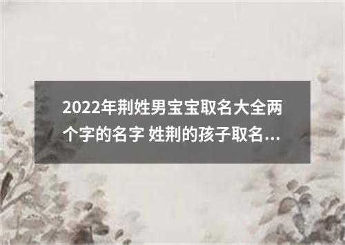 2022年荆姓男宝宝取名大全两个字的名字 姓荆的孩子取名男