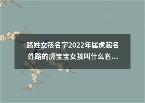 路姓女孩名字2022年属虎起名 姓路的虎宝宝女孩叫什么名字好