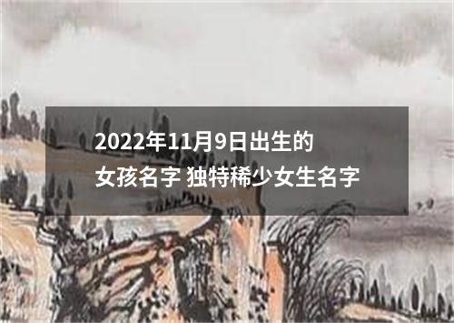 2022年11月9日出生的女孩名字 独特稀少女生名字