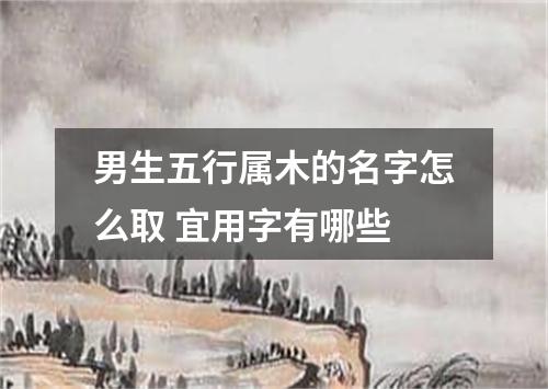 男生五行属木的名字怎么取 宜用字有哪些