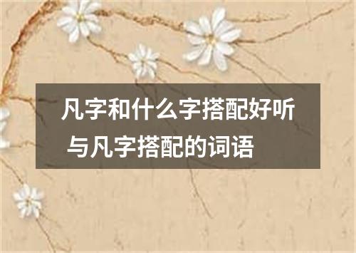 凡字和什么字搭配好听 与凡字搭配的词语